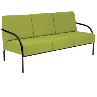 SPA 3 černý lak, látka BONDAI BN17 (7032) - látka zelinkavá